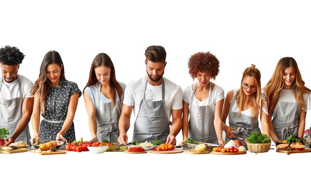 Uczestnicy warsztatów gotują wspólnie